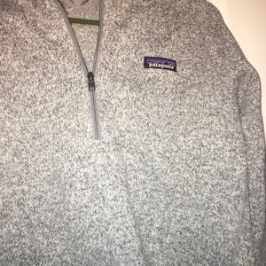 Patagonia heather gray pullover half zip